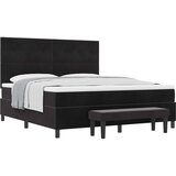  Krevet s opruga kutije s uzglavljem Crna 200 x 180 cm Baršun | shoptok.hr