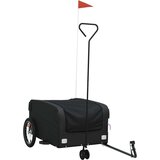 vidaXL Kolesarska prikolica črna 45 kg železo | Shoptok.si
