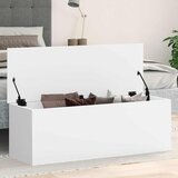 Kutija za pohranu bijela 102 x 35 x 35 cm od konstruiranog drva | shoptok.hr