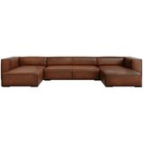 Windsor & Co Sofas Rjava usnjena kotna zofa v barvi konjaka (v obliki črke U) Madame - Windsor & Co Sofas | Shoptok.si