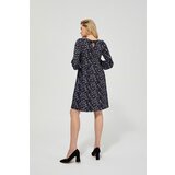 Marisse Knitted Dress With Print L-Su-3422 Navy | ePonuda.com