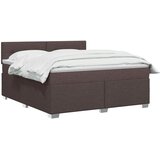  Boxspring krevet s madracem Tamno smeđa 140 x 200 cm Tkanina | shoptok.hr
