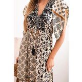 Kesi Włoski Women's viscose dress with short sleeves black | Shoptok.si