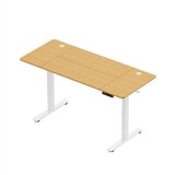 Vonhaus Električni podizni stol s USB-C punjenjem (140 x 60 cm), svijetlo drvo, bijela baza Cijene