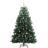  Umjetno božićno drvce 300 LED sa šarkama i kuglicama 240 cm | shoptok.hr