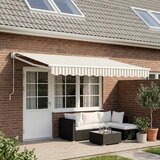  Povlačivi tende Svijetlo siva i bijela. 4,5 × 3 m | shoptok.hr