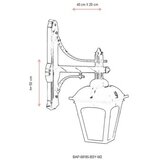 Opviq Vanjska zidna lampa BAP-68185-BSY-M2, 50 cm, IP65, E27, 40W, Crna | Eponuda.ba