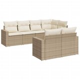  7-dijelni set vrtnih sofa od poliratana s jastucima bež | shoptok.hr