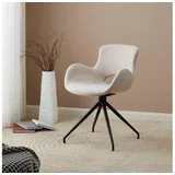 424706 - Trpezarijska stolica BULACAN 82x58 cm krem/crna