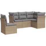 vidaXL 5-dijelni vrtni set sofa s jastucima bež od poliratana | shoptok.hr