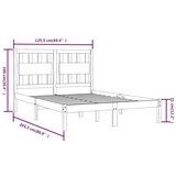  Posteljni okvir bel iz trdne borovine 120x200 cm, (20646713) | Shoptok.si