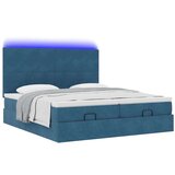 vidaXL Otomanski okvir kreveta s madracima plavi 180x200cm baršunasti | shoptok.hr