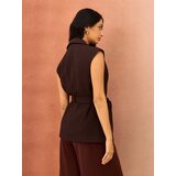 Sinsay Elegantna prsluk s materijalnim remenom od viskoze | shoptok.hr