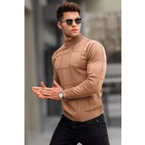 Madmext Beige Turtleneck Knitwear Sweater 5784