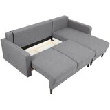 MID.YOU KOTNA SEDEŽNA GARNITURA, gladka tkanina temno siva | Shoptok.si