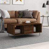 vidaXL Klubska mizica rjav hrast 90x50x36,5 cm inženirski les Cene