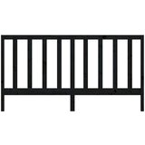  Posteljno vzglavje črno 206x4x100 cm trdna borovina, (20643233) | Shoptok.si