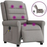 Električni masažni naslanjač taupe blago | Shoptok.si