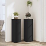 vidaXL Stalci za biljke 2 kom crni 25 x 25 x 80 cm konstruirano drvo | shoptok.hr