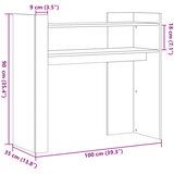  Konzolni stol crni 100x35x90 cm od konstruiranog drva | shoptok.hr