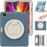 NIKCORP Ovitek za iPad Mini 6 8.3” z vrtljivim stojalom, držalom za pisalo in ročajem, trislojna zaščita, moder ojačan etui, (5000138912) | Shoptok.si