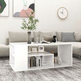 The Living Store Klubska mizica bela 100x50x40 cm iverna plošča - Klubska Mizica, (21573625) Cene