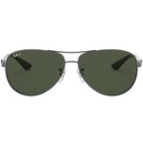Ray-ban Carbon Fibre RB8313 004/N5 Polarized L (61) Srebrna/Zelena cene