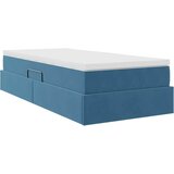  Krevet s madracem i skladištem Tamno plava 100 x 200 cm Baršun | shoptok.hr