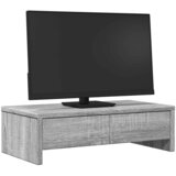  Stalak za monitor s ladicama boja hrasta 50 x 27 x 15 cm drveni | shoptok.hr