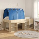 Krevet s tunelom 3 kom. Hrast sonoma i plava Konstruirano drvo | shoptok.hr