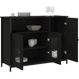  Komoda crna 100x35x75 cm od konstruiranog drva | shoptok.hr