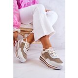 Kesi Women's Sport Shoes Sneakers White and Gold Bourne  cene