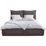 Bobochic Paris Tamno sivi tapecirani bračni krevet s prostorom za odlaganje s podnicom 160x200 cm Garance – Cijene