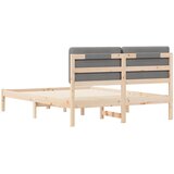  Krevetni okvir s tapiciranim uzglavljem Svijetlo siva Svjetlosiva 205.5 x 145.5 x 84.5 cm | shoptok.hr