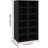 vidaXL stalak za cipele crni 54 x 34 x 100,5 cm konstruirano drvo | shoptok.hr