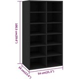 vidaXL Stojalo za čevlje črno 54x34x100,5 cm konstruiran les, (20619760) | Shoptok.si
