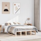 Maison Chic Posteljni okvir - Dvoposteljna postelja - Zakonska postelja brez vzmetnice 120x200 cm trdna borovina-J10581, (21772978) | Shoptok.si