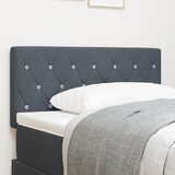 vidaXL LED vzglavje s kristalnim gumbkom, tuftano, temno sivo, 100 cm, žamet, vzglavje s kristalnim gumbkom, tuftano, temno sivo, 100 cm, žamet | Shoptok.si