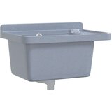 vidaXL Umivaonik za zidnu montažu sivi 50x35x24 cm od smole | shoptok.hr