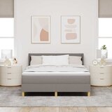  s opruga kutije Sivo-smeđa 200 x 140 cm tkanina | shoptok.hr