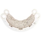 MeowBaby Ljuljačka od bijelog/bež borovog drva 39x75x38 cm Montessori - | shoptok.hr