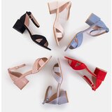 Resti Gray women's sandals on a low square post Cefernia - Footwear | ePonuda.com