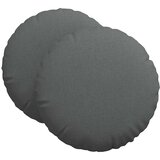 Jastučići za sjedenje 2 pcs Tamno siva Ø60 x 21 cm tkanina | Eponuda.com