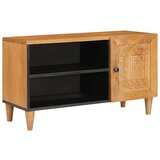 vidaXL TV ormar Svjetlosmeđa 80 x 33 x 46 cm masivno drvo manga | shoptok.hr
