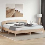  Okvir kreveta s uzglavljem 200 x 200 cm od masivne borovine | shoptok.hr