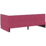  Kutni okvir kreveta Vinska crvena 100 cm x 200 cm Baršun | shoptok.hr