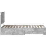  Okvir za krevet Dimljeni hrast i srebrna 75 x 190 cm | shoptok.hr