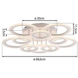 Just LIGHT. 15268-16 - LED plafonsko svetlo CRYSTALLO LED/48,5W/230V belo Slike
