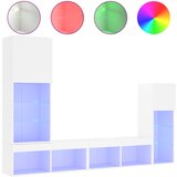 vidaXL Komplet TV omaric LED 4-delni bel inženirski les, (21012038) | Shoptok.si