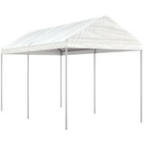vidaXL Paviljon s streho bel 4,46x2,28x2,69 m polietilen Cene